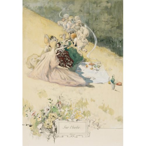 Sur l’herbe: A Group of Figures in a Landscape
